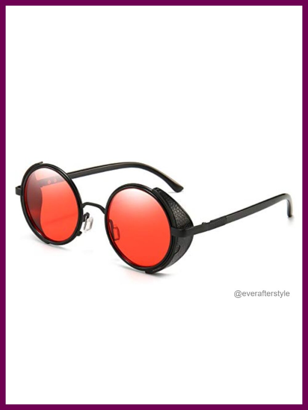 Steampunk Round Sunglasses Metal Circle Frame Mirrored UV400